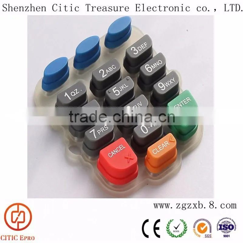 Specializes in Manufacturing Waterproof Silicone Rubber Keypad Welcome OEM