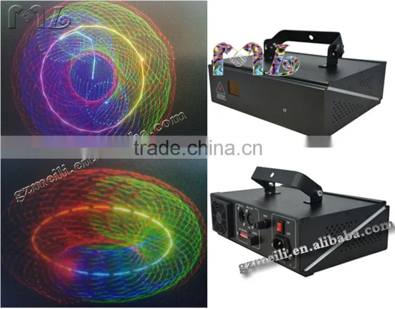1W 3D beam RGB laser light
