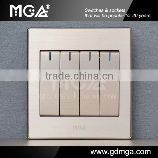 MGA Q7L Series 4 Gang 2 way push button switch