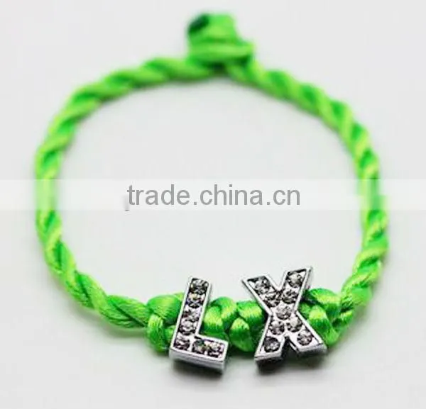 Diy initial bracelet bracelet silk cord bracelet(ZCB1039)