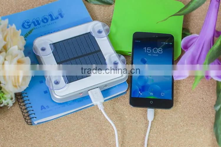 New product Promotional 5000mah solar power bank for smartphone