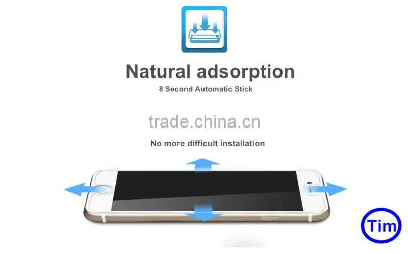 9H hardness 2.5D round edge anti-radiation tempered glass screen protector for iphone6&iphone6 plus