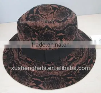 best selling men's printing wool felt fedora hat