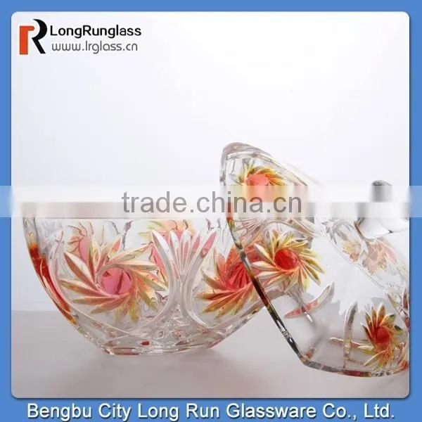 LongRun homeuse glassware beautiful joyful candy box wholesale price
