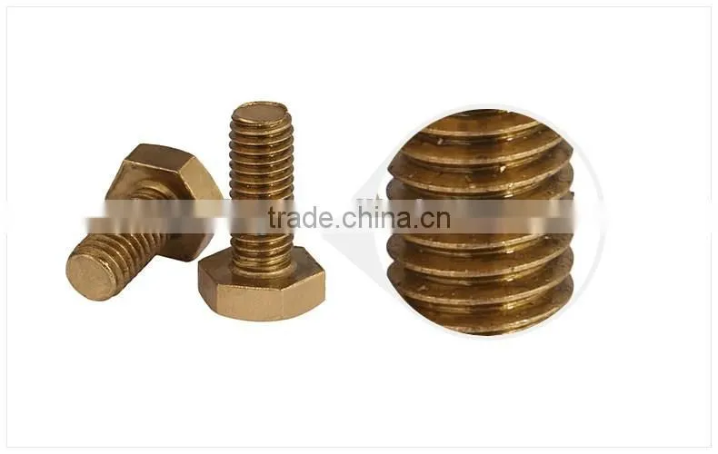 Brass hex bolt