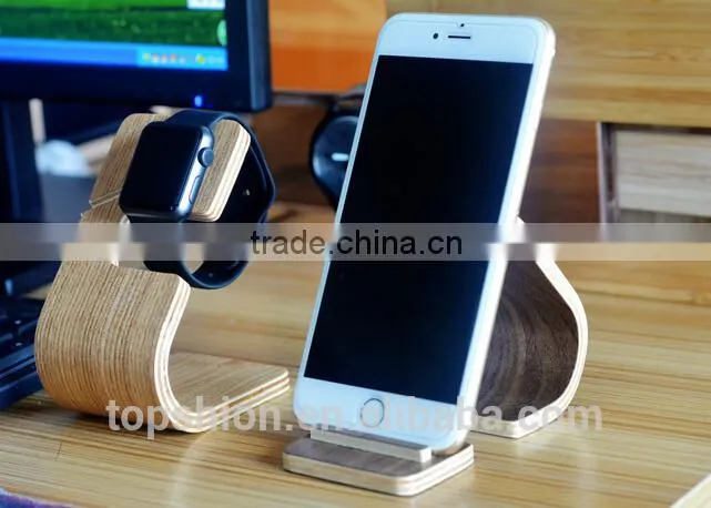 Wholesale for ipad iphone 6 wood stand charging stand holder multi-function, for apple watch wooden stand