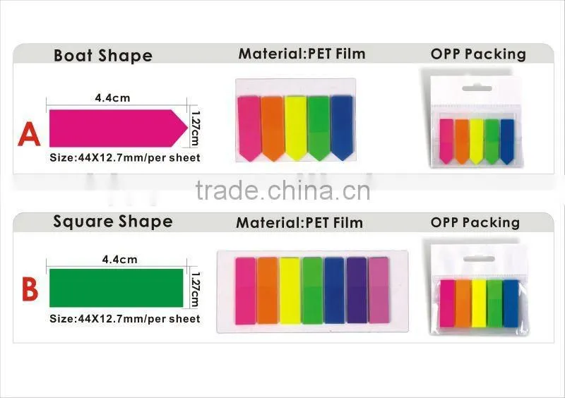Cute Shapes Color Offset Paper Sticky/Memo Note Pad/Set