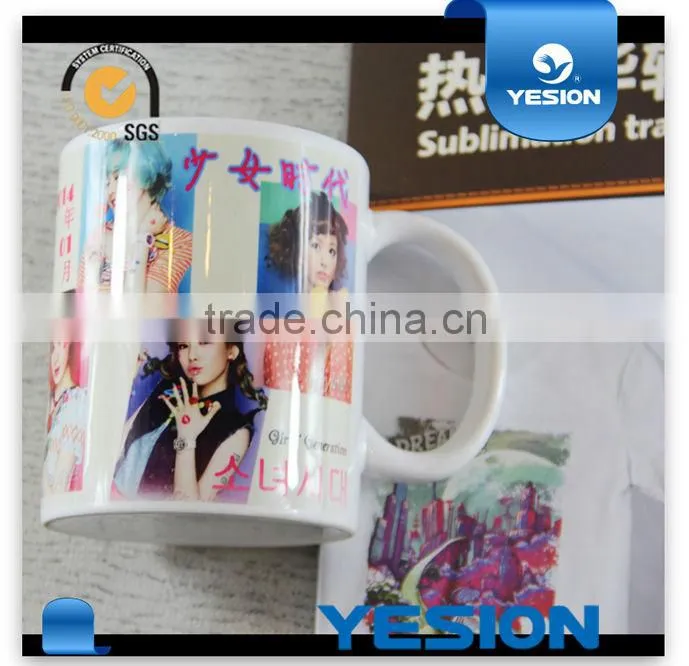 2014 hot sale photo printing on fabric used by sublimation paper with good effect and cheap price
