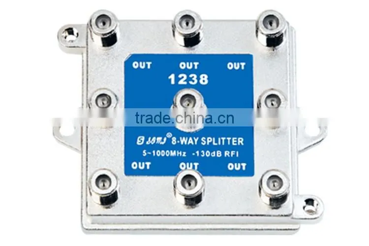 China hot sell home 8 way cable tv splitter
