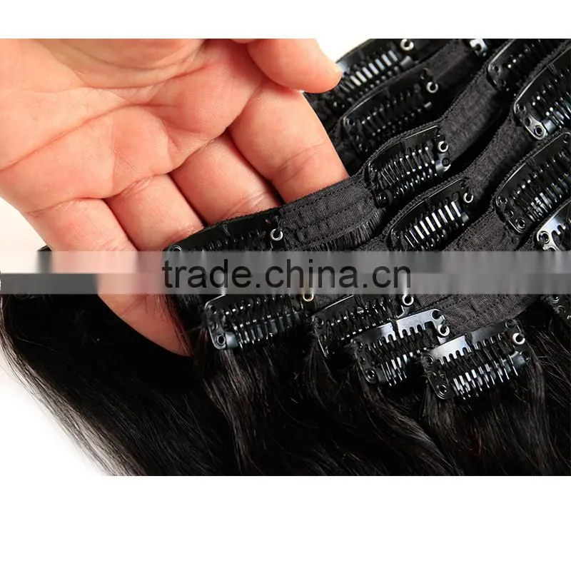 16"--24" Factory Wholesale Price Best Popular Blond Clip In Human Hair Extension