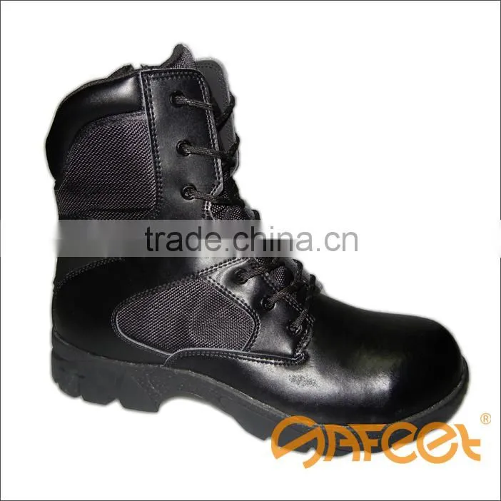 Hot wide steel toe new design wingtip safety shoes, work wear ce, wwi british army cavalry three buckle boots (SA-8301)