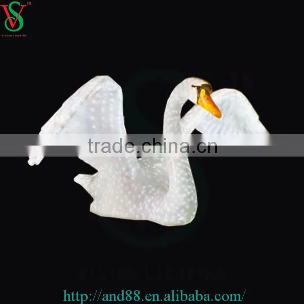Animal led decorative motif 3d led swan light for garden ornaments