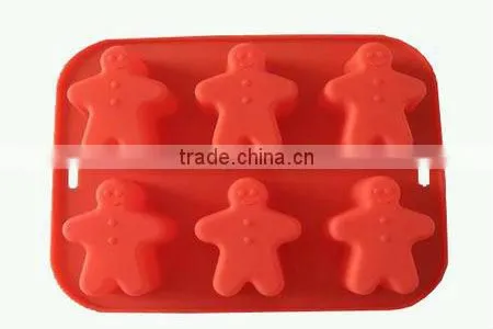 Lovely food grade GINGERMAN designed silicone cake mould