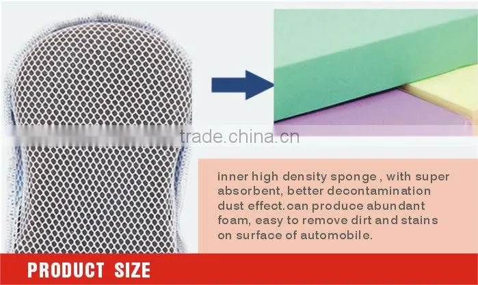 China BSCI microfiber cloth sponge pad car cleaning spong
