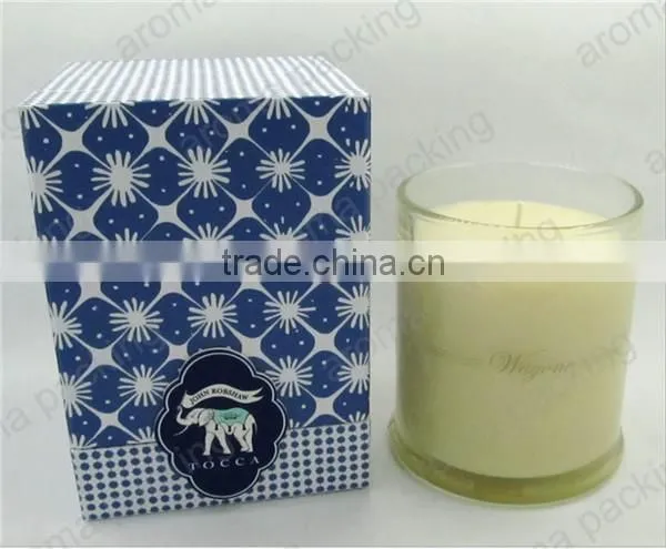 high quality flat candle box with custom different design for scented candle packing