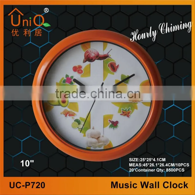 Plastic birds sounds wall clock
