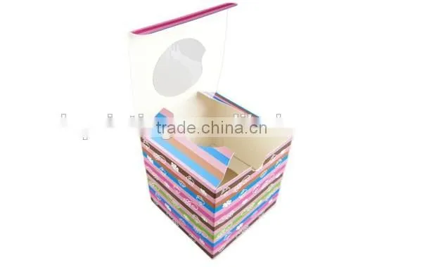 cake pop box with window/ cake pop packaging box with ribbon