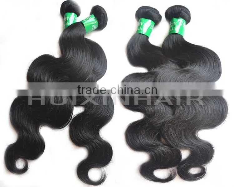 2014 6A Hot selling! 6A no shedding no tangle Natural color wavy Unprocessed 100% virgin human brazilian hair bundles Body Wave