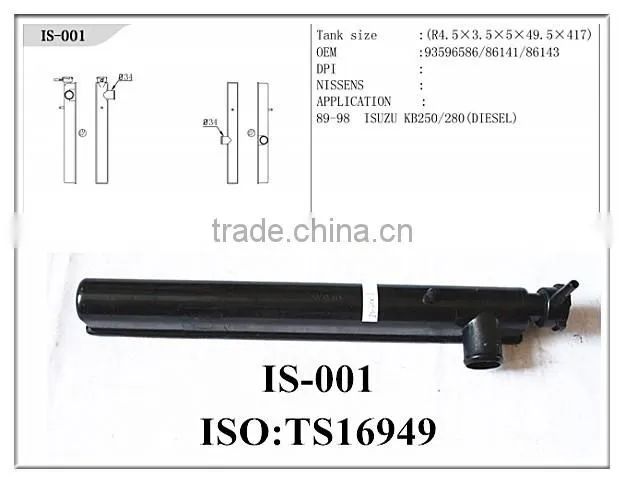 plastic car radiator tank for IS for DIESEL tank/auto engine radiator plastic tank for sale