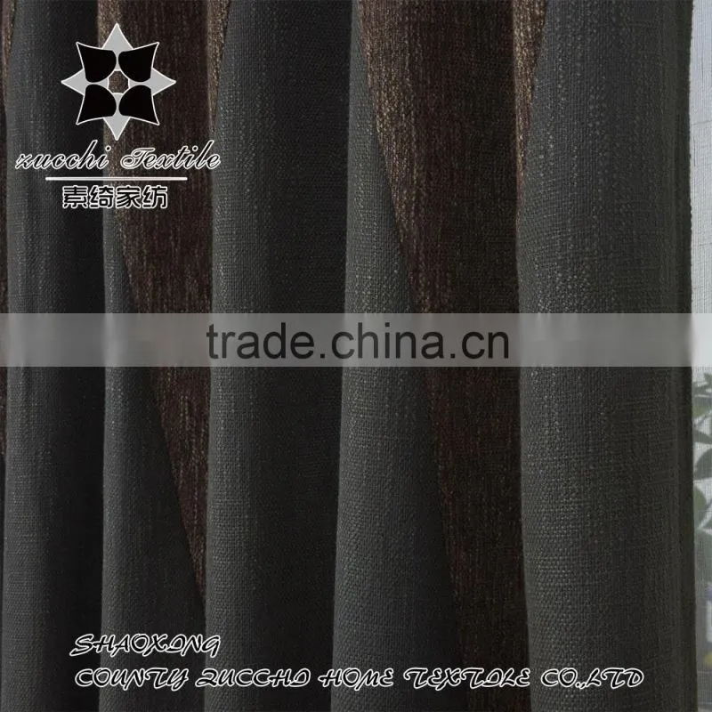 luxury 2016 new design curtain linen fabric curtain living room curtain drapes panel