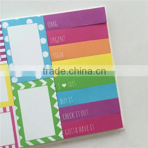 cartoon characters paper bookmark sticky notes