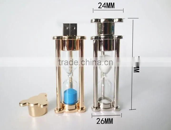 Wholesale nice hourglass shape usb flash drive, metal usb flash drive