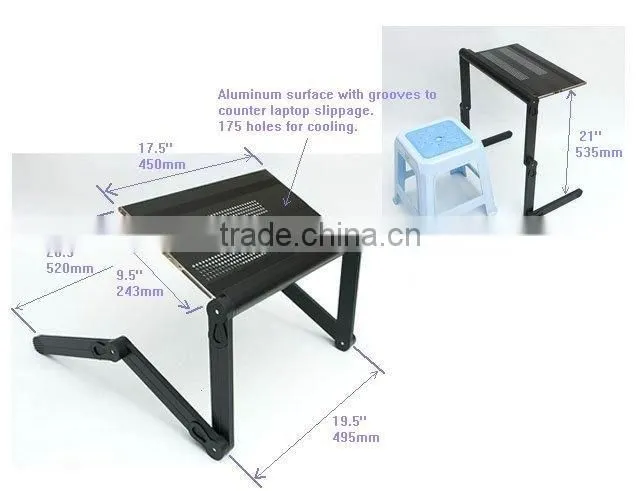 Portable folding design adjustable computer monitor stand