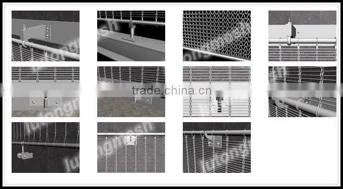 Anping lutong mesh stainless steel decorative panels for building decoration