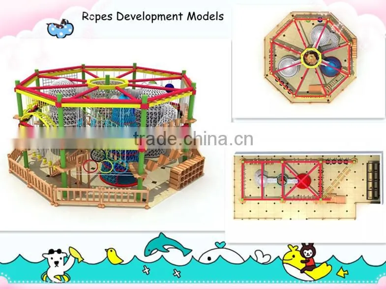 Kids And Teenage Outdoor Playground Multi-function Project Element Rope Course