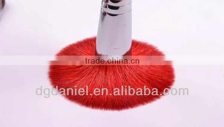 Natural goat hair refillable body powder brush,powder dispenser brush