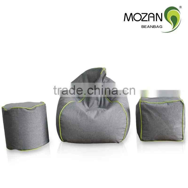 linen fabric beanbag chair / bean bag stool