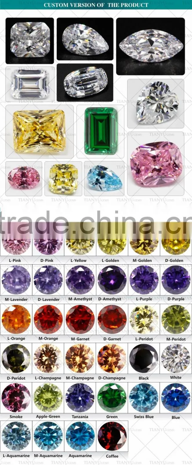 Wholesal AAAAA 9*12mm Big Octagon Radianct Cut D White American Cubic Zirconia Price