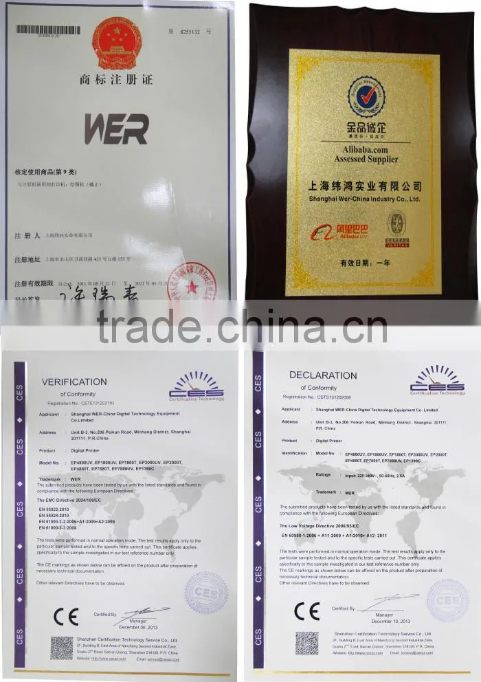 Most multifunctional a3 WER E2000UV smart digital printer for flashcard, USB, CD, pens ,multifunctional printer