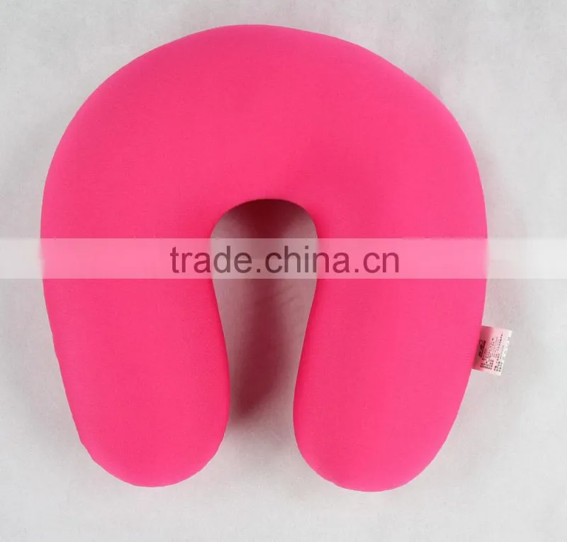 Spandex fabric solid color u shape microbeads pillow