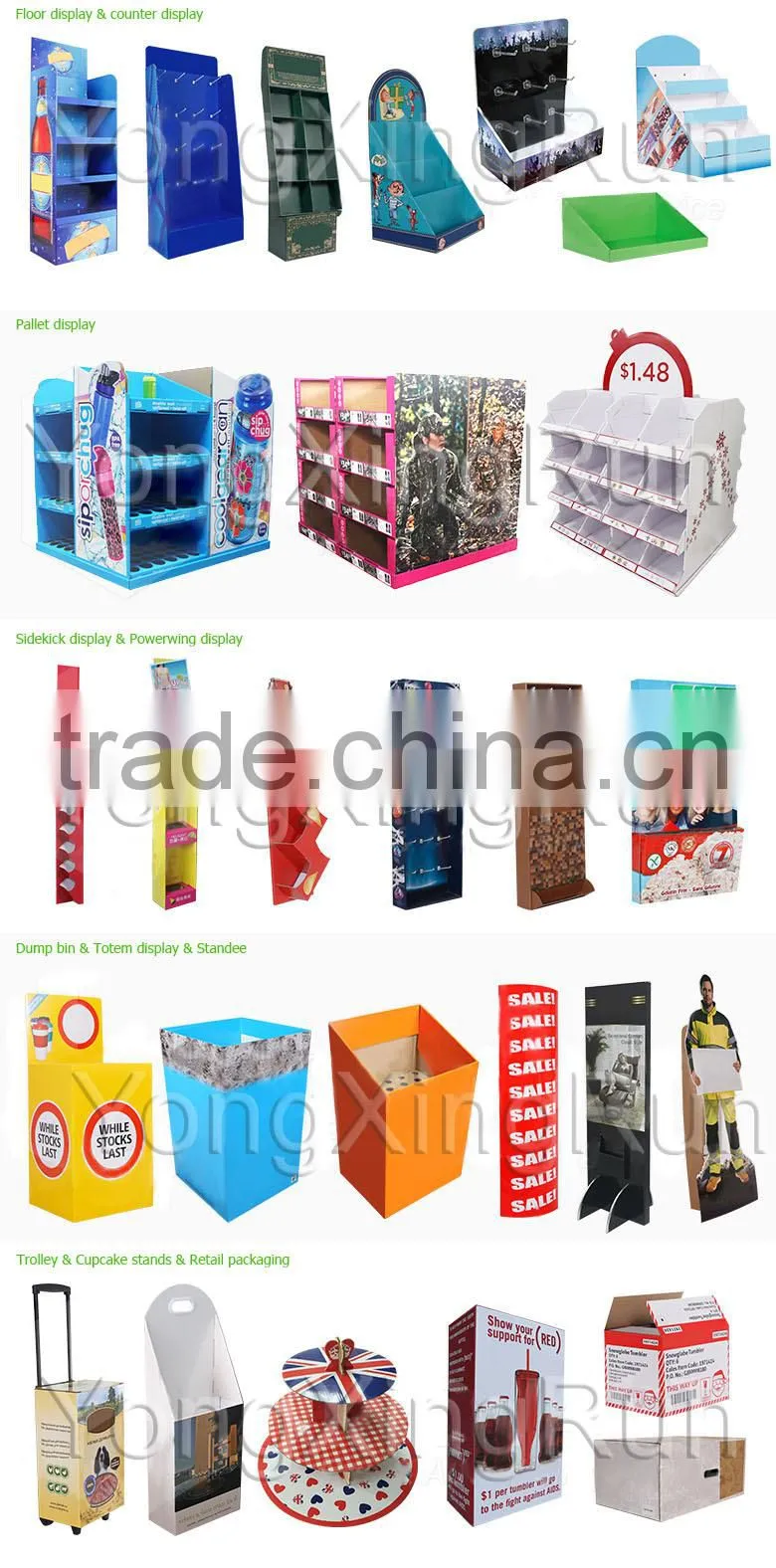 pop up cardboard display stand