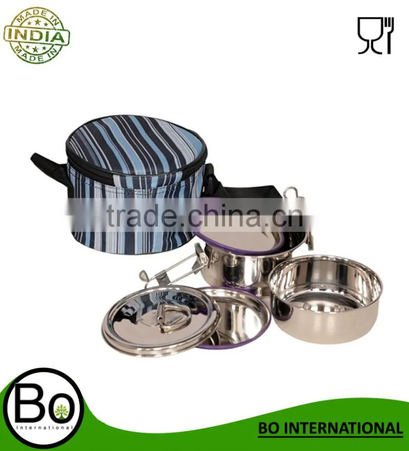 Stainless Steel 2 Or 3 Boxes Tiffin Sets
