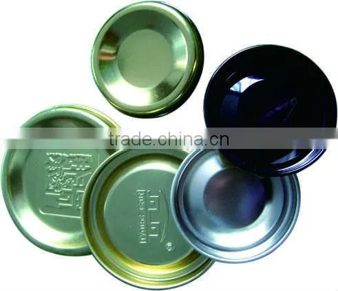 Metal stretch lids with logo embossed