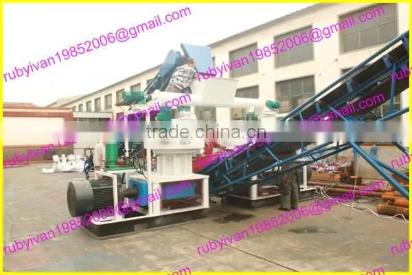 MKL225 flat die wood pellet machine with roller driven
