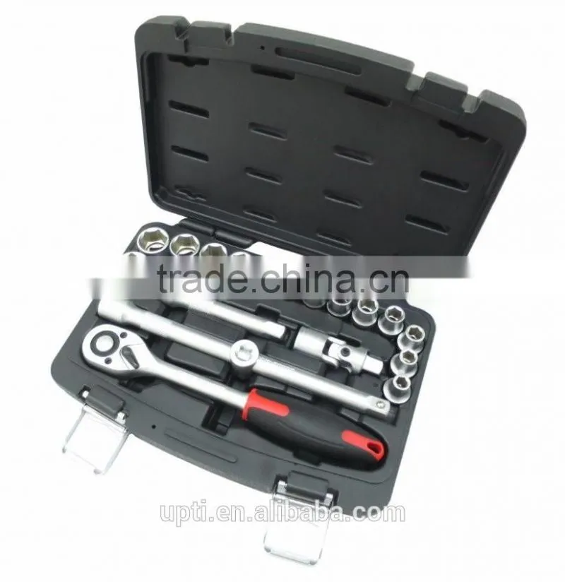 Taiwan Made High Quality Professional 19pcs 1/2" Dr. Socket Set Socket Wrench Set Hand Tool Set