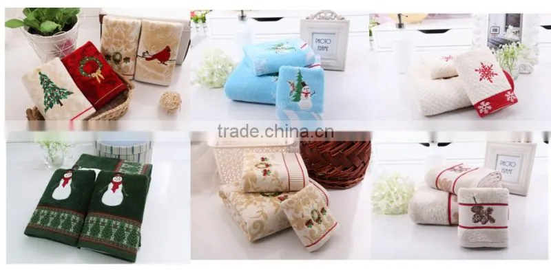 embroidery face bath towels set