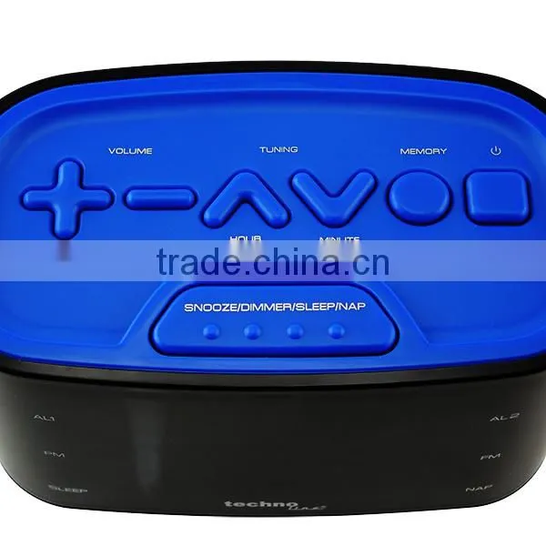 AM/FM Radio Station 12/24H Time Display Sleep Timer 220-240V only / Technoline Digital Quartz Alarm Clock