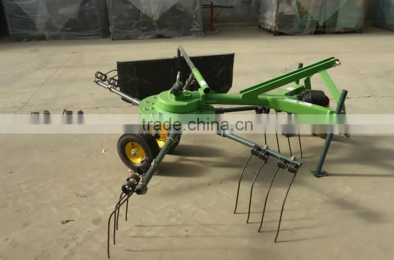 Tractor 3pt wheel hayrake 8 rotors hay rake for sale
