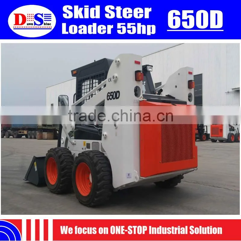Cheap Skid Steer Loader Price 650kg Mini Skid Loader 55hp New WECAN Skid Steer Loader