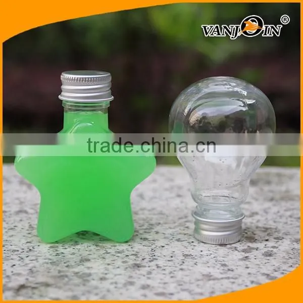 Star Shape Cold Press Juice Bottles with Metalized Cap