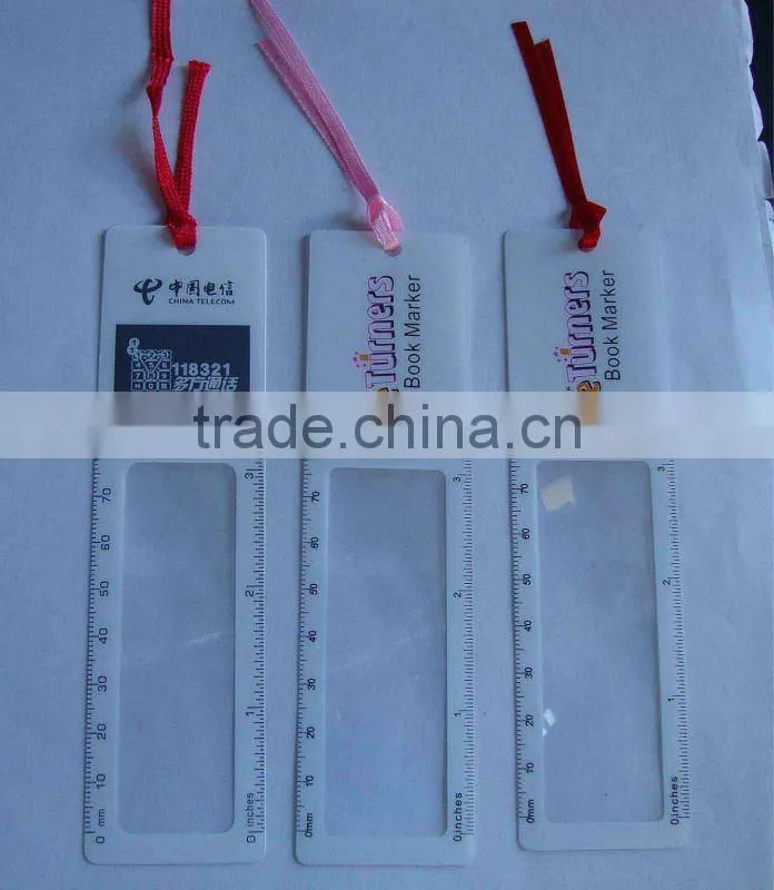 pvc bookmark magnifier, bookmark magnifiers, gift magnifier