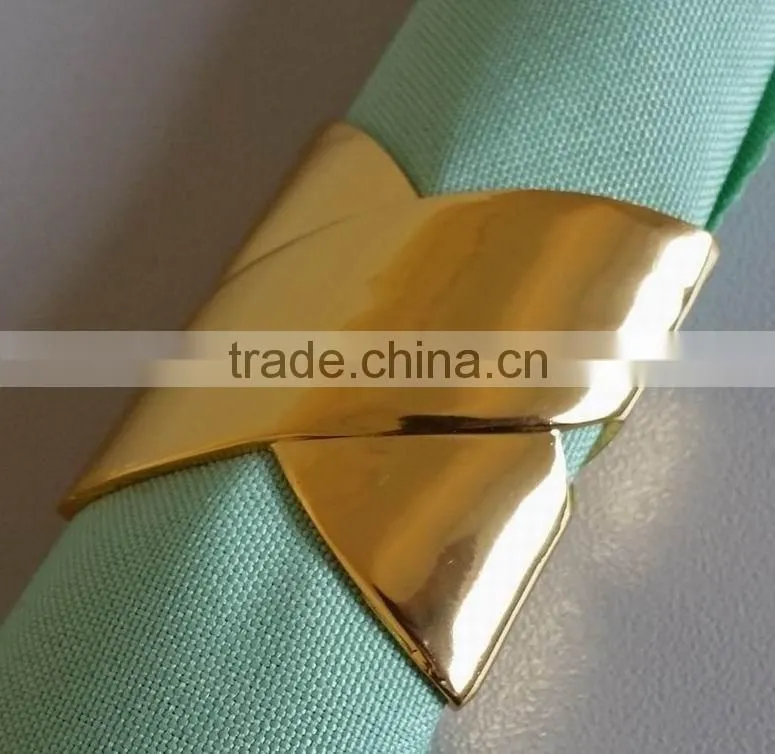 wholesale plain gold napkin ring