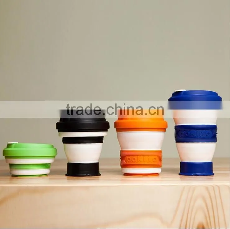 New Flexible High Quality Environmental Water Cup, Telescopic Coffee Cups, TPE Colorful Funny Useful Coffee Mugs For Wholesale