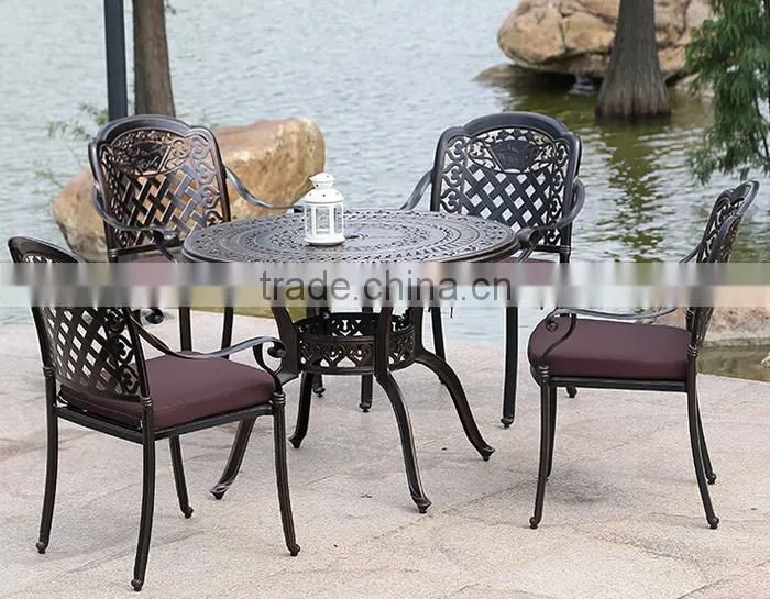2015 Sigma Dinning Table and Chair Set Die Cast Aluminum Outdoor Furniture