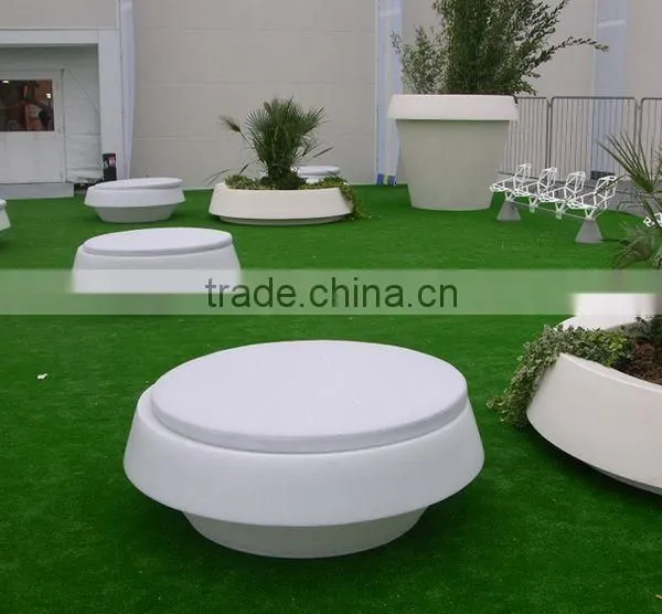 FO-9528 White Plastic LED Pot ,garden decoration, light flower pot