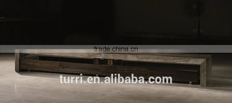Luxury Long Wooden TV stand with luxury marble top